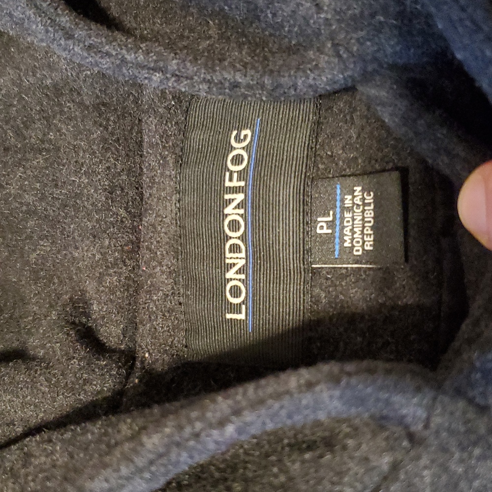 London Fog Charcoal Hooded Peacoat Jacket Womens Size PL - Picture 6 of 15